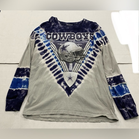 Vtg Dallas Cowboys NFL Team Apparel Mens Tie Dye Long sleeve Shirt Size Medium - Picture 1 of 5